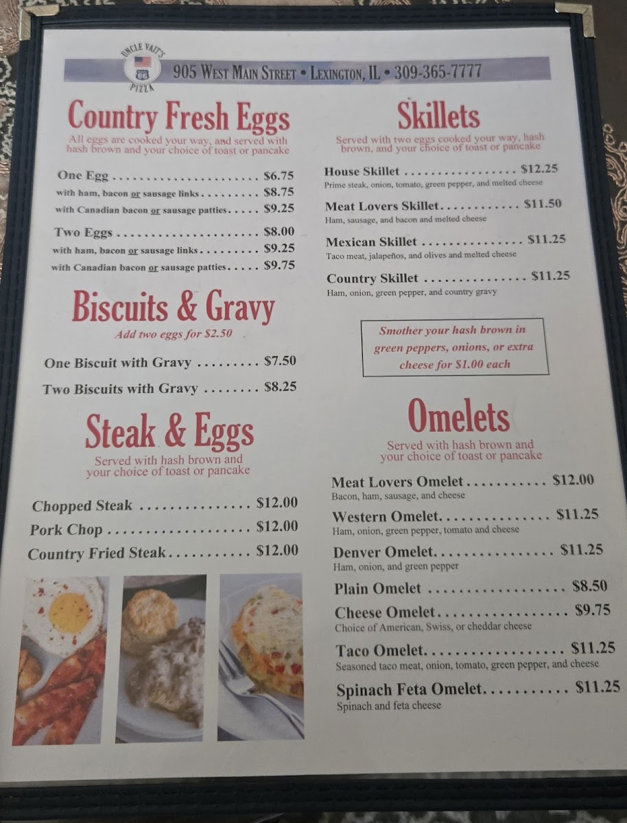 Uncle Vait's Pizza Menu - Image 1